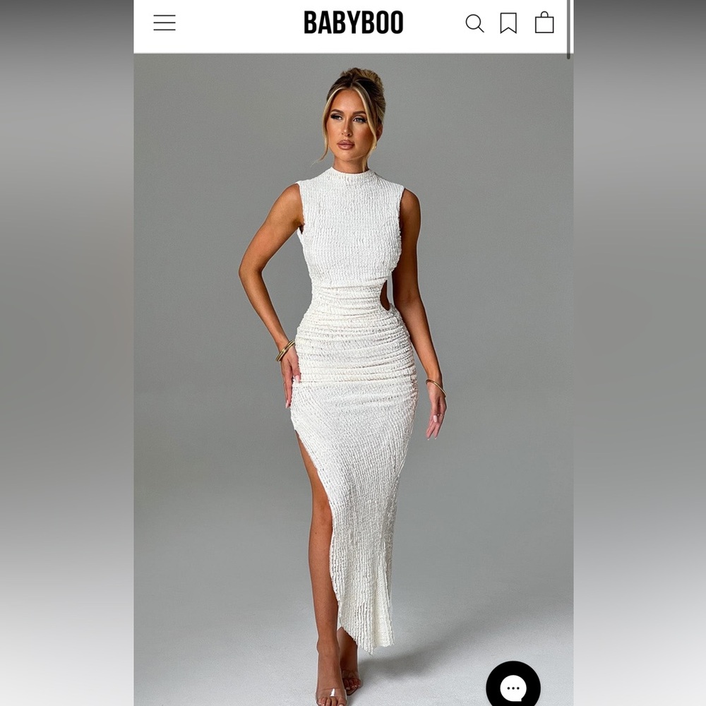 Aphrodite Midi
 White Cut-Out Dress